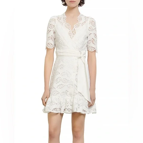 Sandro Lace Wrap Dress - Picture 3 of 9